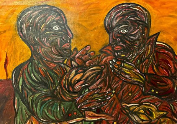 WHAT WILL BECOME OF THIS COUNTRY?, 2026, Oil on canvas, 120 x 50 cm.