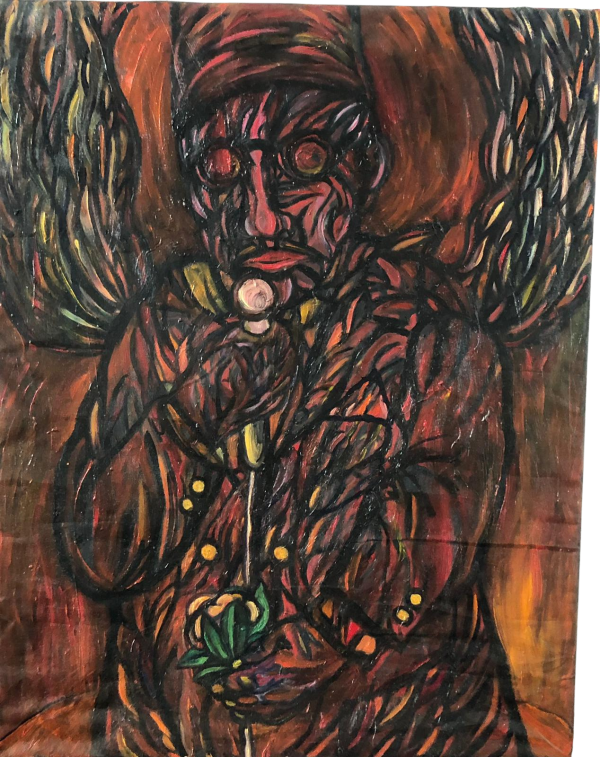 KING OF ARABESQUE, 2026, Oil on canvas, 90 x 70 cm.