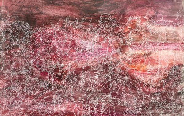 THE REAL CHAOS, 2026, Mixed media on paper, 62 x 97,5 cm.