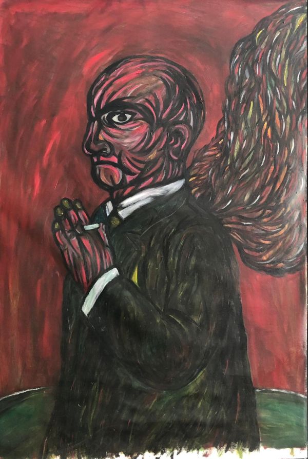 HERR BECKMANN, 2026, Oil on canvas, 96 x 64 cm.