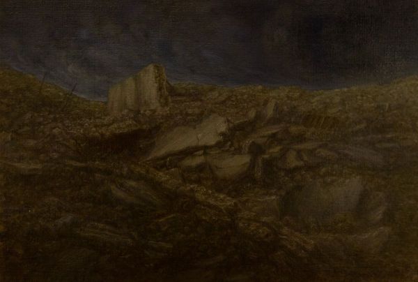 Untitled, 2023, Oil on paper, 16 x 22 cm.