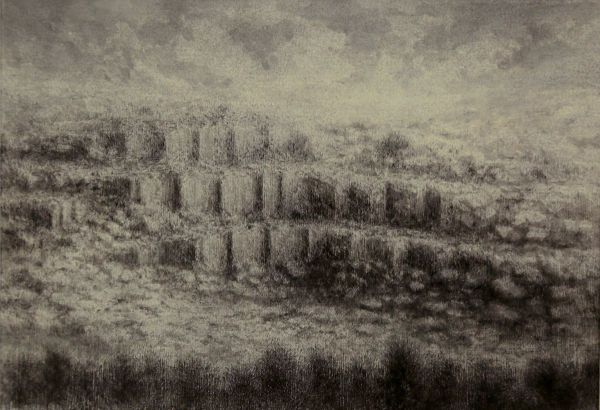 Untitled, 2015, Mixed media on cardboard, 16 x 22 cm.