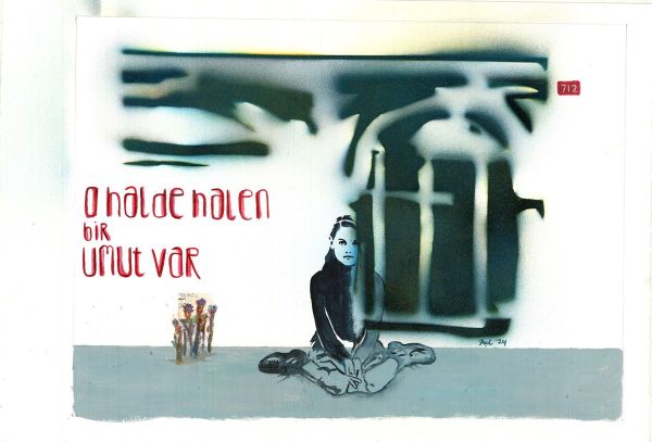 Untitled, 2024, Mixed media on paper, 38 x 56 cm.