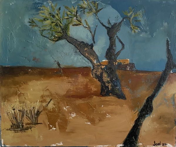 Where Have People Gone? VI, 2024, Oil on canvas, 50 x 60 cm.