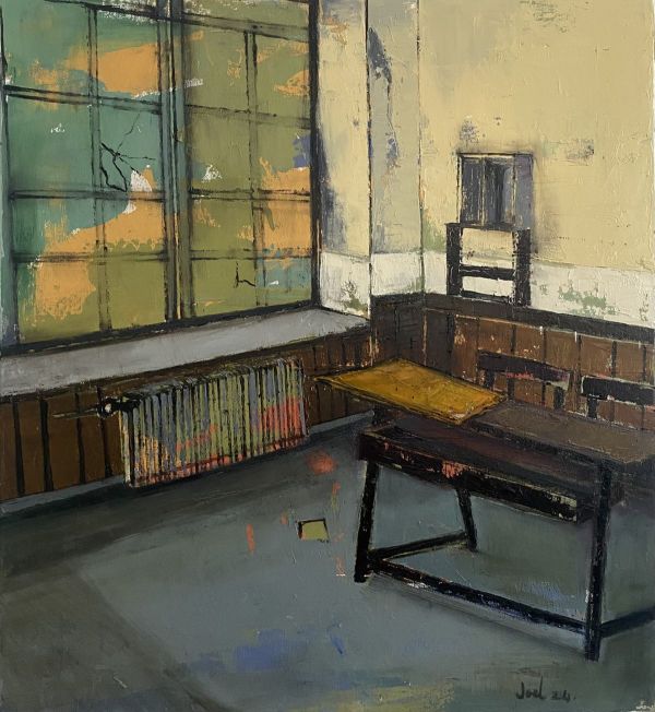 Where Have People Gone? IX, 2024, Oil on canvas, 60 x 55  cm.