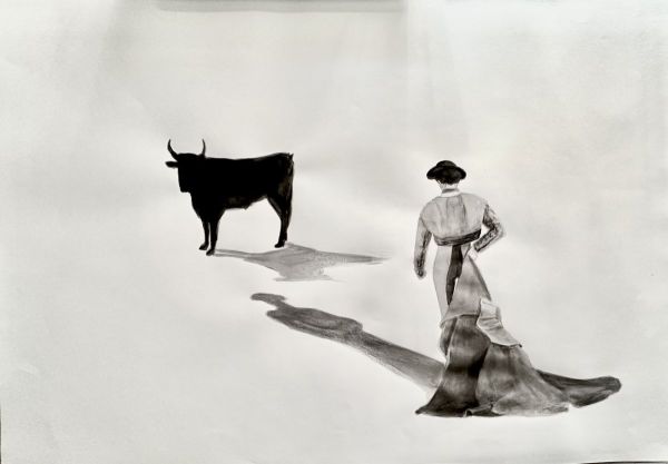 Matador, 2025, Ink on paper, 70 x 100 cm.