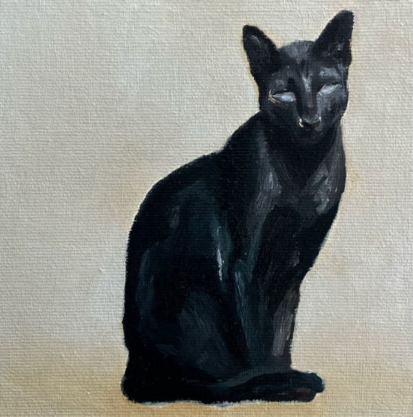 Untitled, 2025, Oil on pressed canvas, 15 x 15 cm.