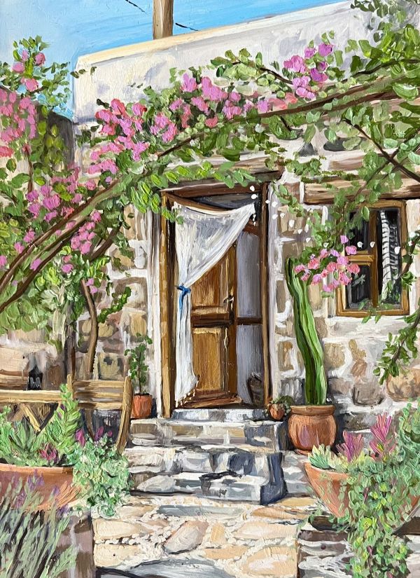 Datça, 2024, Oil on panel, 18 x 13 cm.