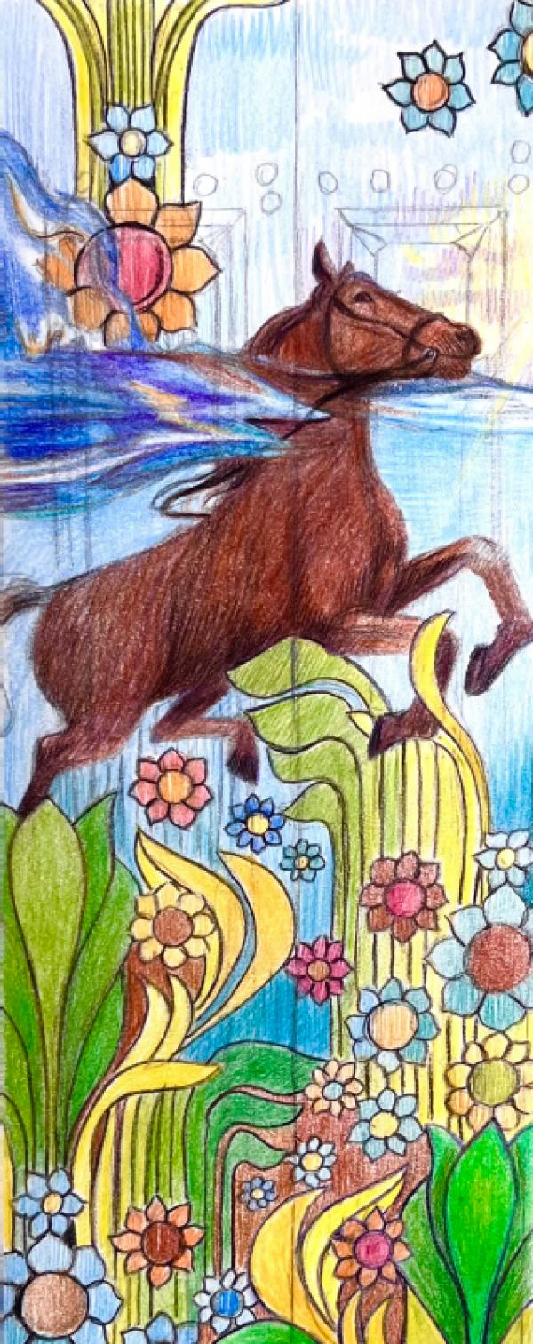 Floating Sketch 1, 2024, Mixed Media on Paper, 26 x 21 cm.