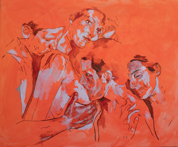 Reigen II, 2025, Oil on canvas, 120 x 100 cm.