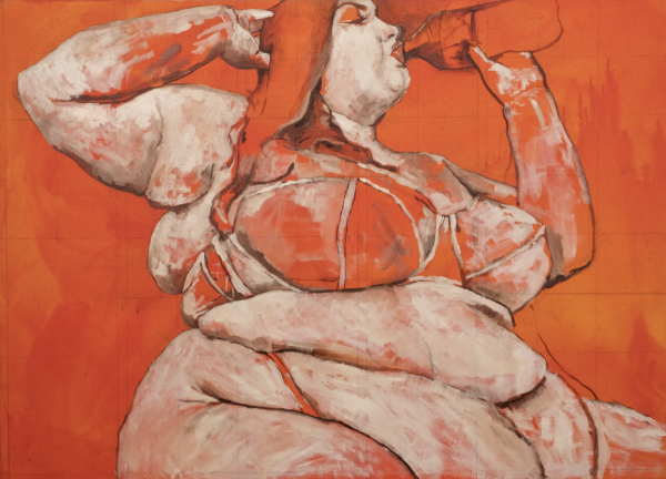 Thirsty, 2025, Oil on canvas, 80 x 110 cm.