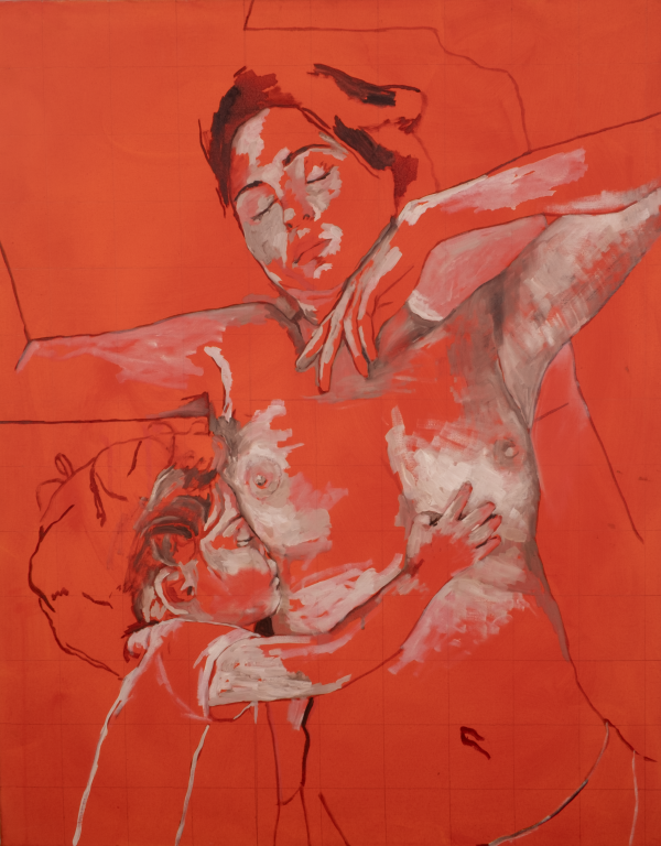 Milk, 2025, Oil on canvas, 100 x 79 cm.