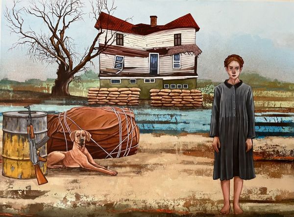 Untitled, 2025, Mixed media on canvas, 60 x 80 cm.