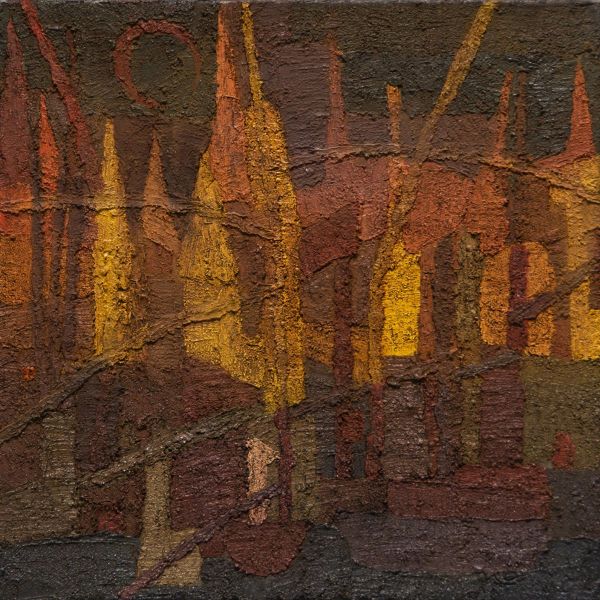 The City I, 2023, Oil on canvas, 30 x 30 cm.