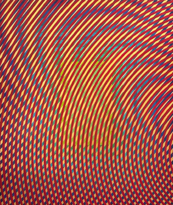 Eşikler, 2025, Acrylic on wood, 100 x 85 cm.