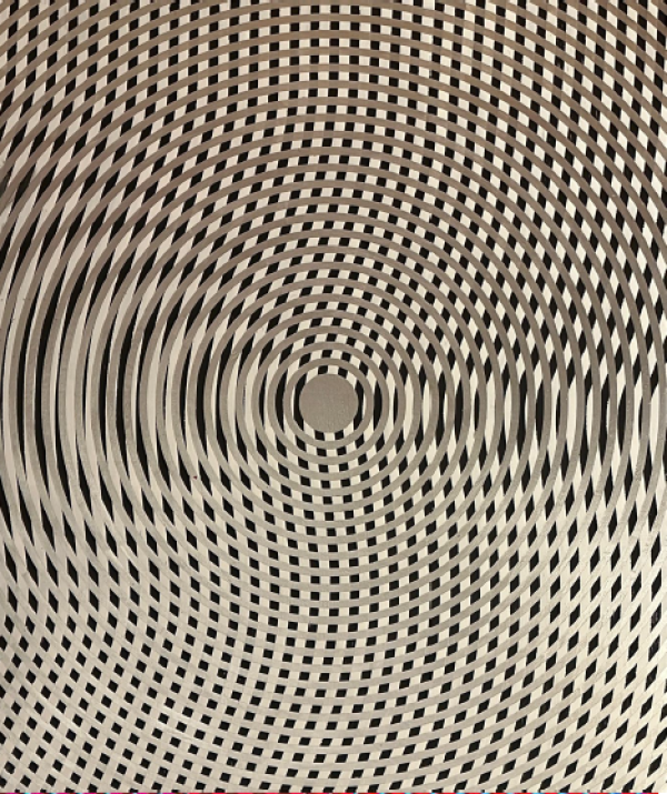 Pulsar, 2025, Acrylic on wood, 100 x 85 cm.