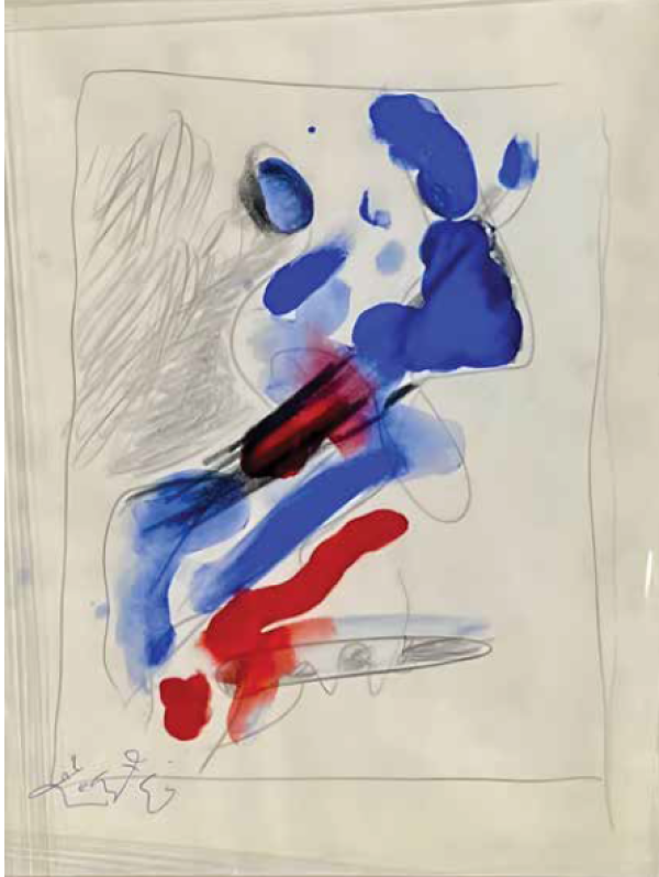 Sürrealist Kompozisyon, 1970, Watercolor on paper, 20,5 x 26,5 cm.