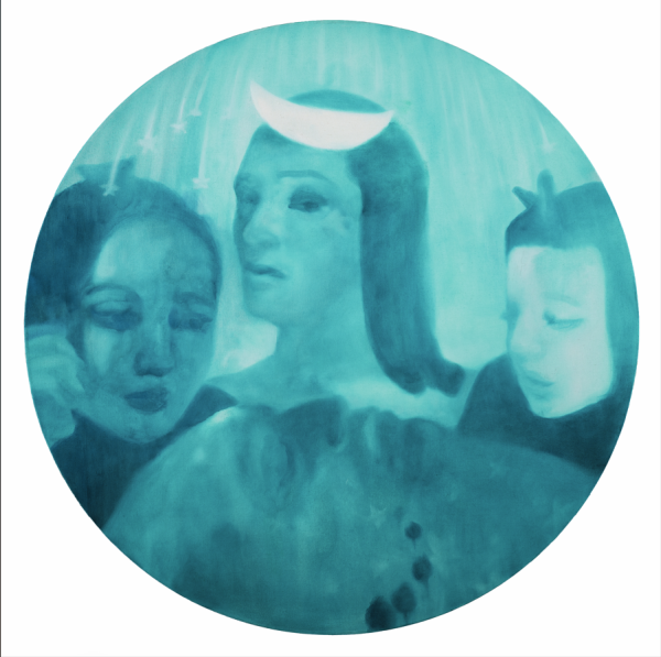 Terra Incognita, 2025, Oil on canvas, 70 cm (Çap/Diameter).