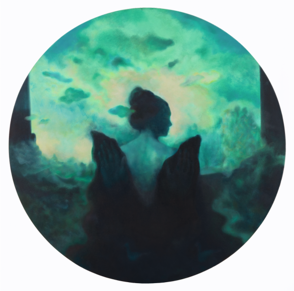 Undying Sense, 2019, Oil on canvas, 100 cm. (Çap/Diameter)