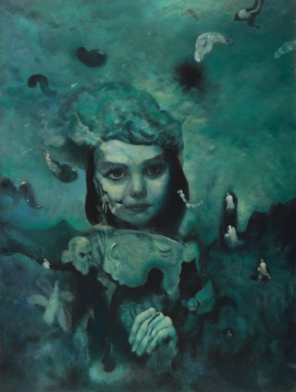 Rain, 2018, Oil on canvas, 111 x 84 cm.