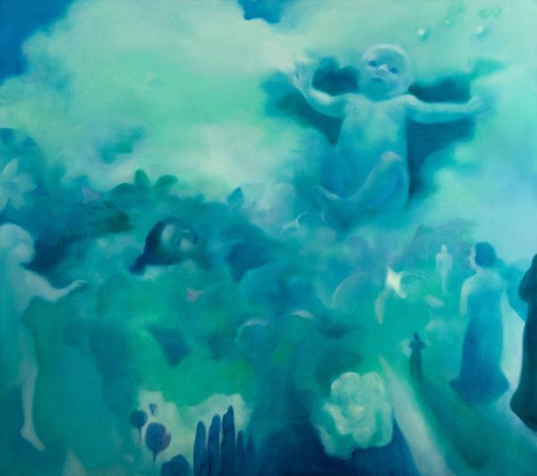 Birth, 2025, Oil on canvas, 80 x 90 cm.