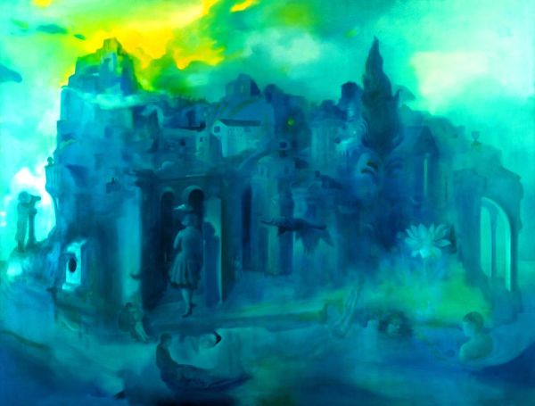 Threshold, 2025, Oil on canvas, 175 x 230 cm.