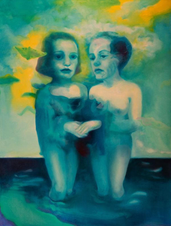 Flow, 2025, Oil on canvas, 165 x 125 cm..